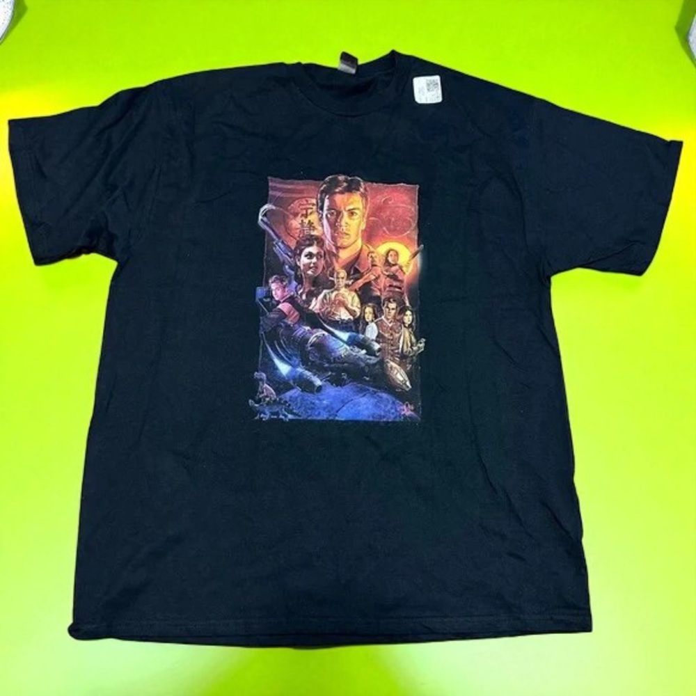 Black Short Sleeve Tees with Artistic Graphics